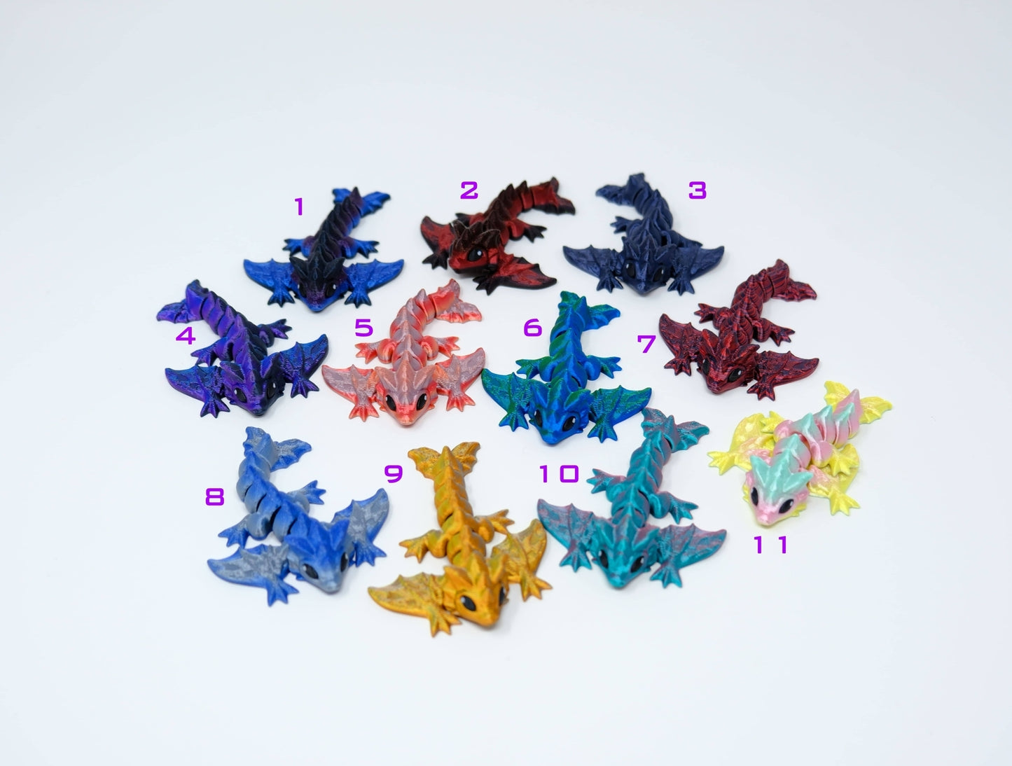 Tiny Wyvern Dragon - Articulated Flexi Toy, Cinderwing3D