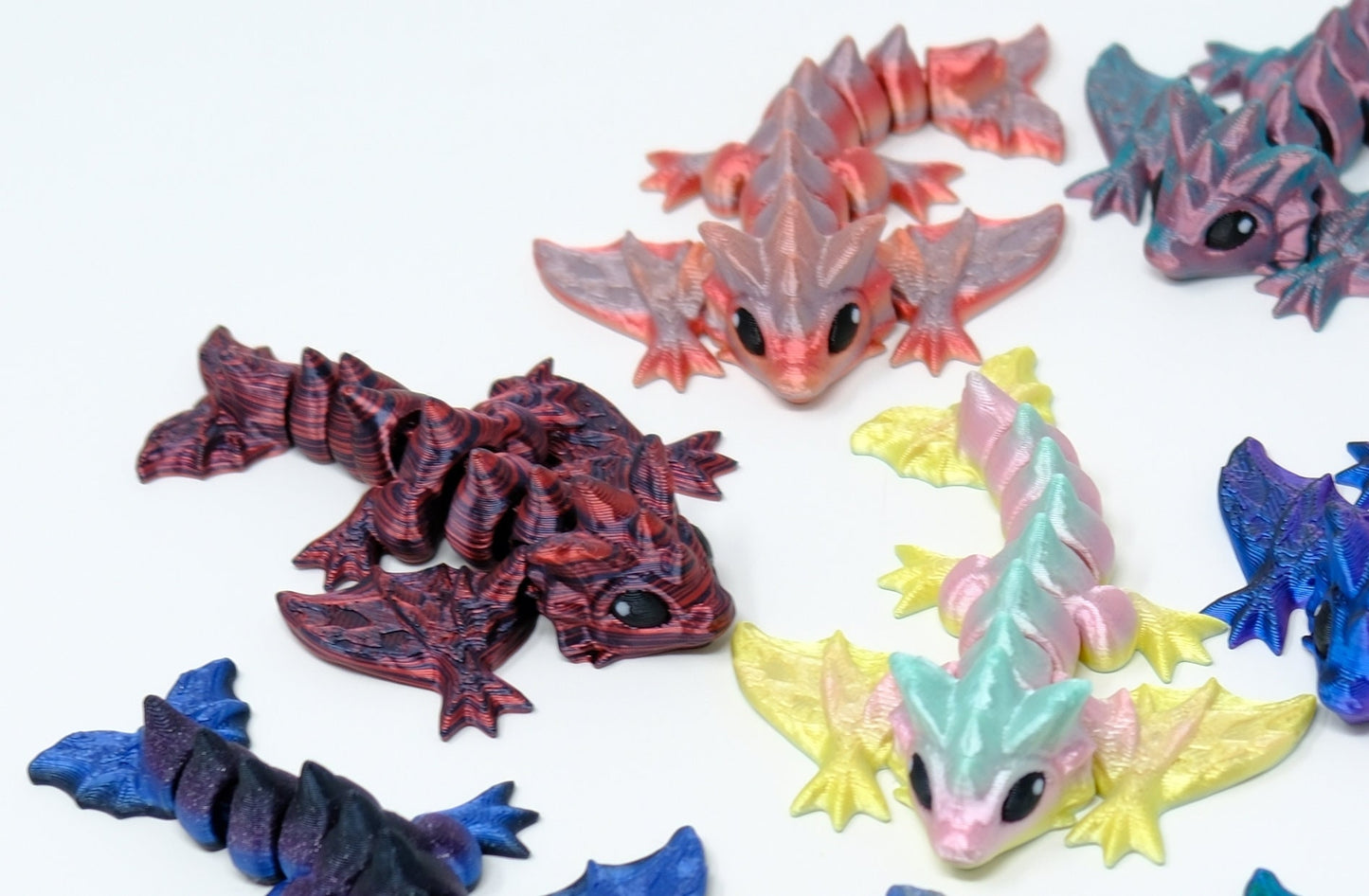 Tiny Wyvern Dragon - Articulated Flexi Toy, Cinderwing3D