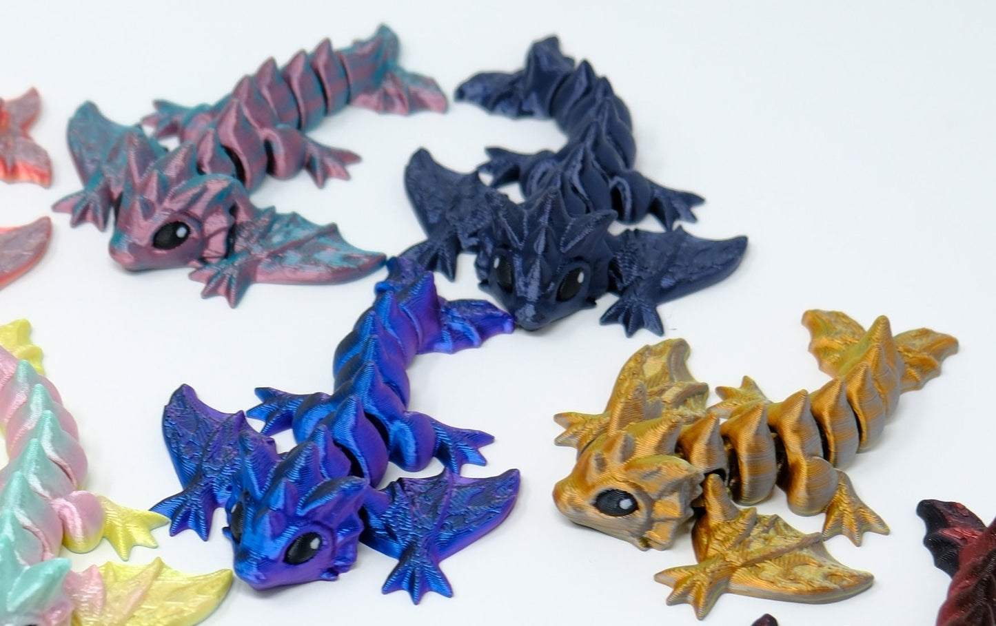 Tiny Wyvern Dragon - Articulated Flexi Toy, Cinderwing3D