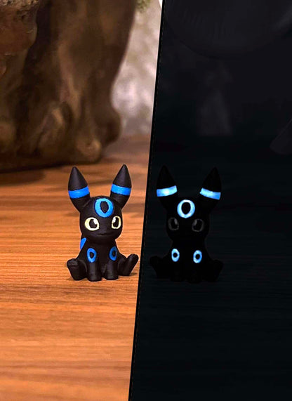 Cute Umbreon Figurine - Umbreon, Shiny Umbreon, Glow in the Dark Umbreon Figurines