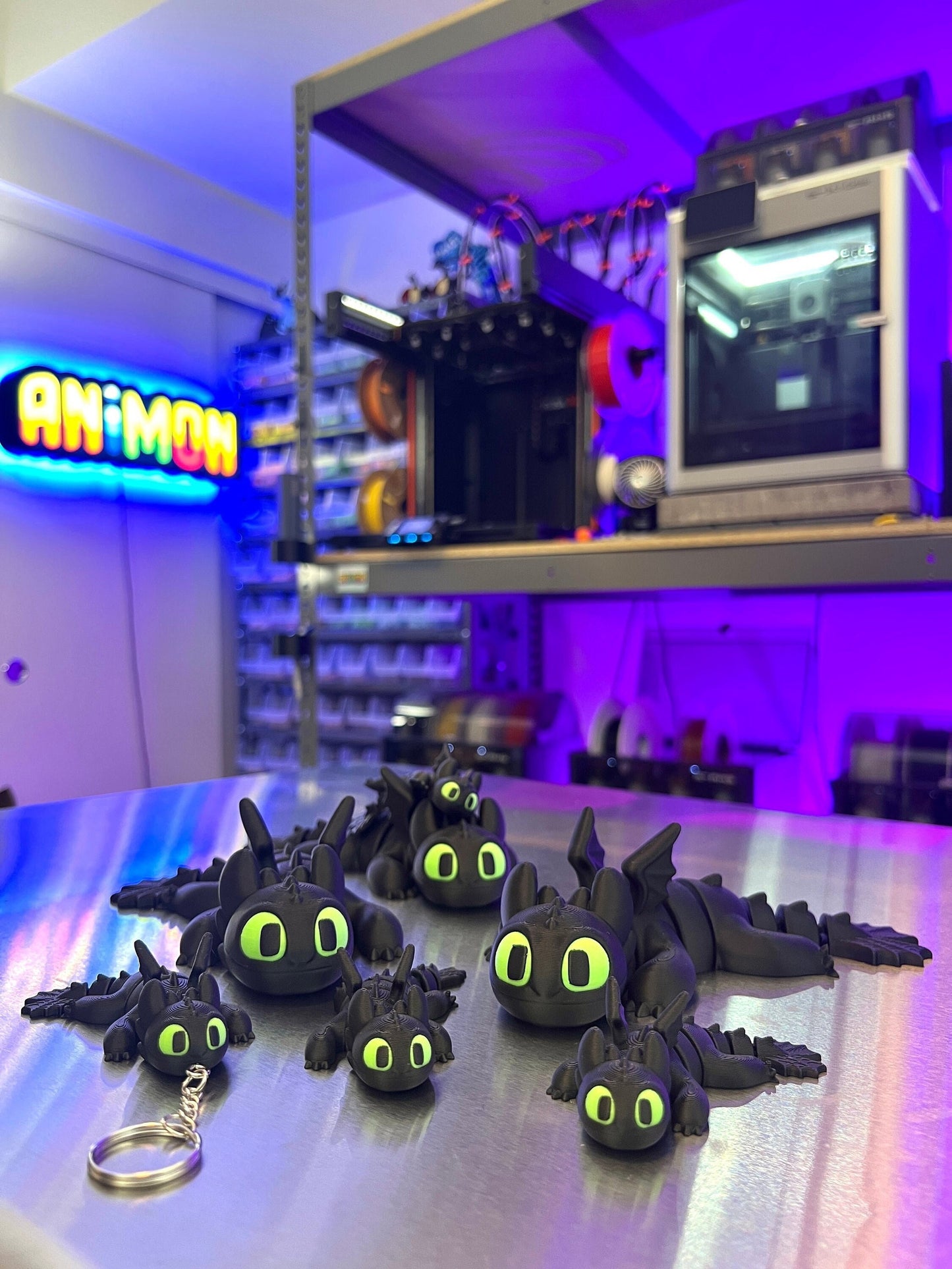 Flexi Toothless & Light Fury Figurines - Articulated Flexi