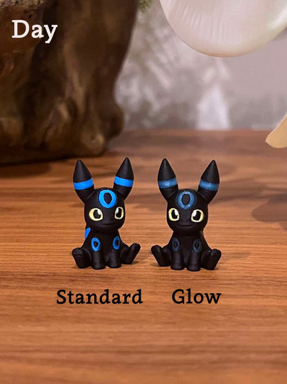 Cute Umbreon Figurine - Umbreon, Shiny Umbreon, Glow in the Dark Umbreon Figurines